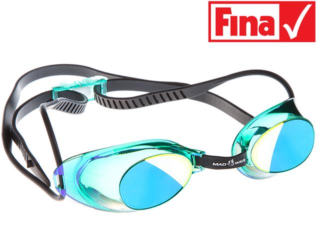 Mad Wave Liquid Racing Mirrow Schwimmbrille - green