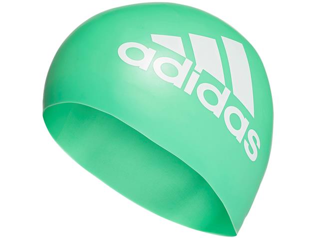 Adidas Logo Silikon Badekappe - green/white