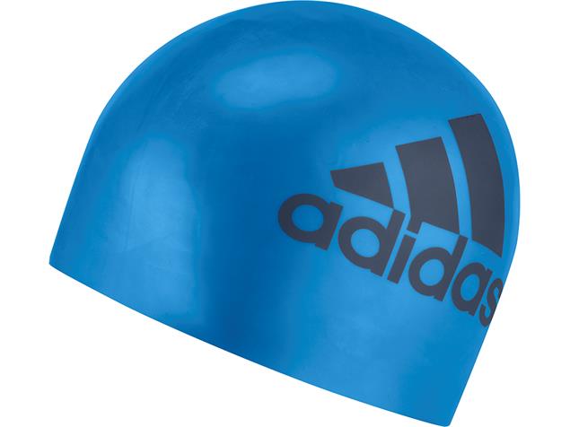 Adidas Logo Silikon Badekappe - shock blue/blue