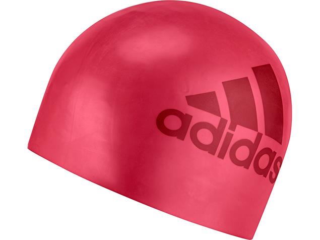 Adidas Logo Silikon Badekappe - shock red/red
