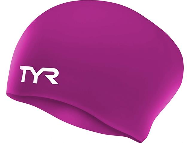 TYR Long Hair Silikon Badekappe - pink