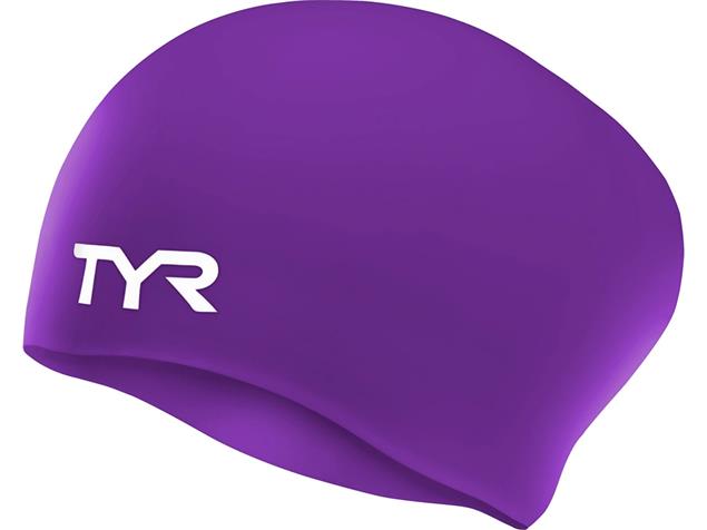 TYR Long Hair Silikon Badekappe - purple