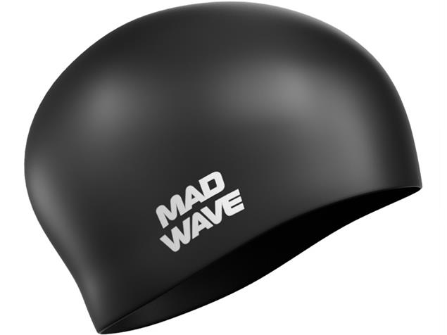 Mad Wave Long Hair Silikon Badekappe - One size black