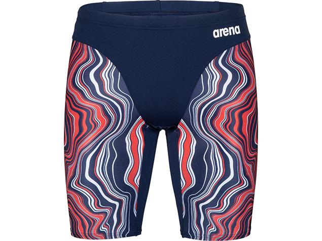 Arena Marbled Jammer Badehose - 6 navy/red multi