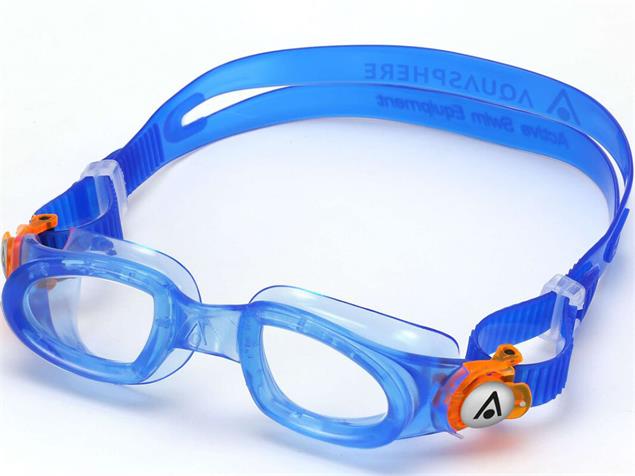 Aquasphere Moby Kid Clear Schwimmbrille - blue/orange