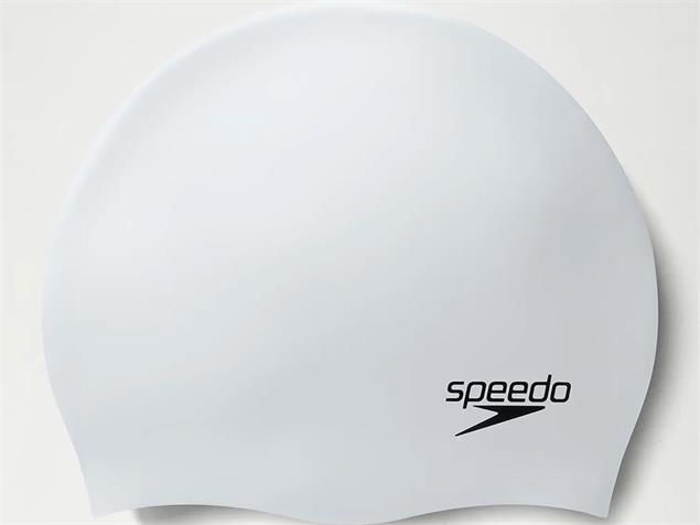 Speedo Moulded Silikon Badekappe - white pearl
