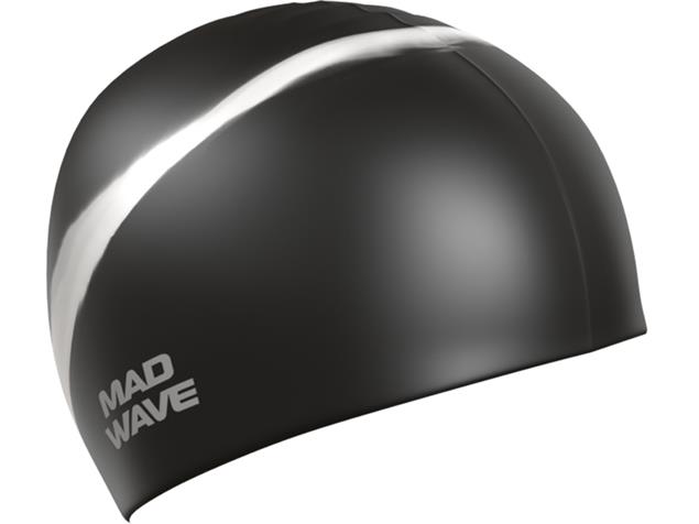 Mad Wave Multi Adult Big Silikon Badekappe Big size - black