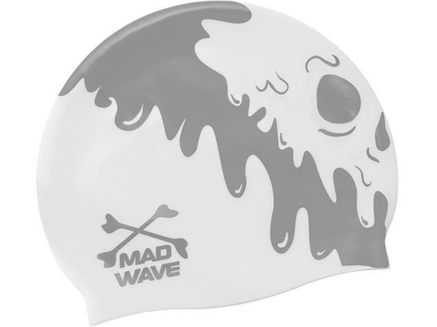 Mad Wave Mummy Junior Silikon Badekappe - white