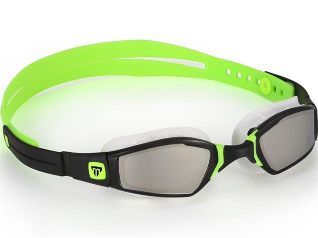 Phelps Ninja Mirror Schwimmbrille - black-lime/silver