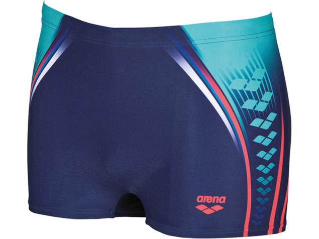 Arena ONE Placed Short Badehose - 6 navy/fluo red