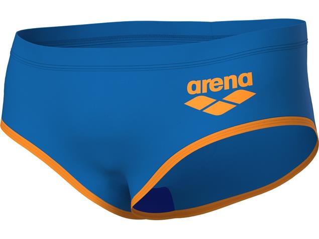 Arena ONE Biglogo Low Waist Badehose - 8 blue river/fluo orange