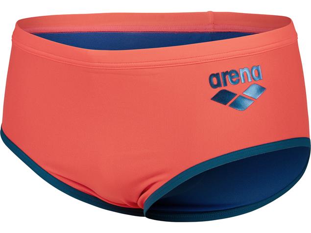 Arena ONE Biglogo Low Waist Badehose - 7 bright coral/blue river