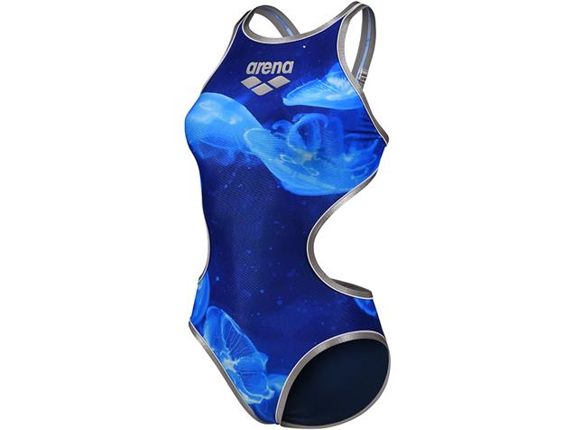 Arena ONE Floating Badeanzug Tech Back - 152JR silver/white/navy multi