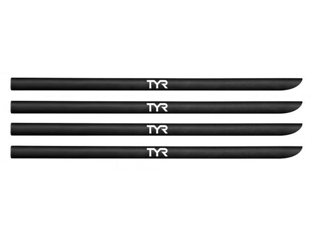 TYR Hand Paddle Strap Kit Ersatzbänder black, 4 Stück