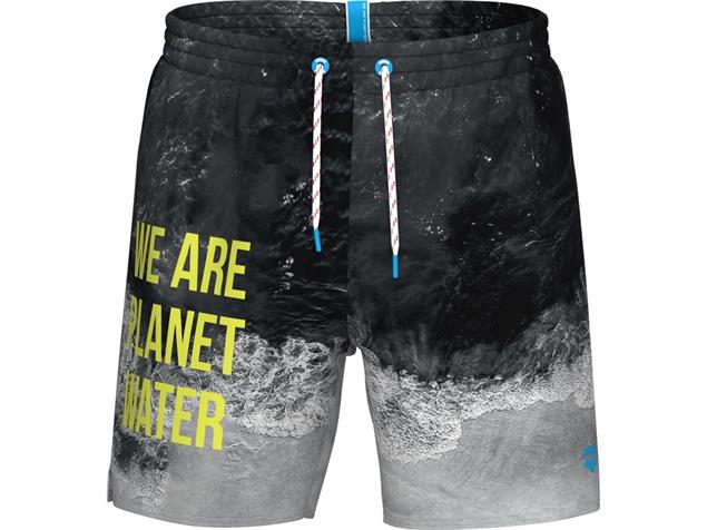 Arena Placed Boxer Beach Shorts - S black/beach/soft