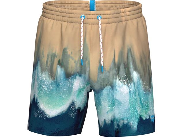 Arena Placed Boxer Beach Shorts - M sand/beach/waves