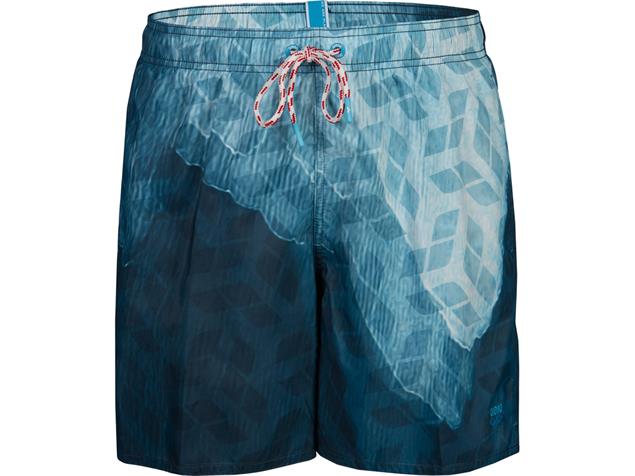 Arena Placed Boxer Beach Shorts - S white/water/monogram