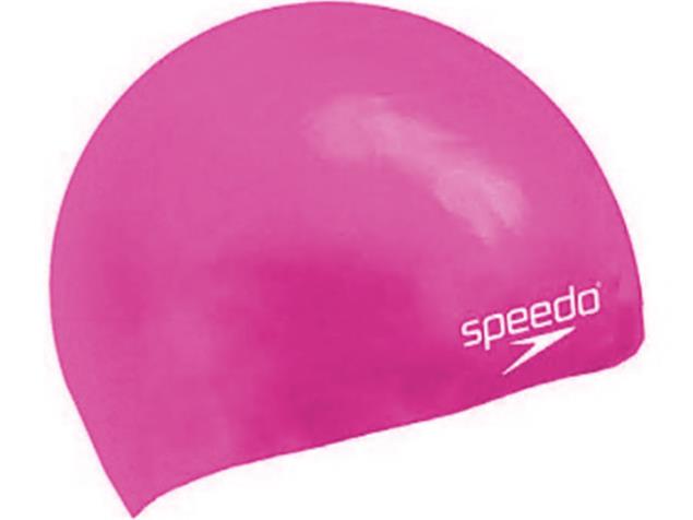 Speedo Plain Moulded Junior Silikon Badekappe - pink