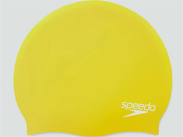 Speedo Plain Moulded Silikon Badekappe - radiant yellow