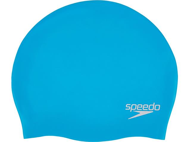 Speedo Plain Moulded Silikon Badekappe - windsor blue