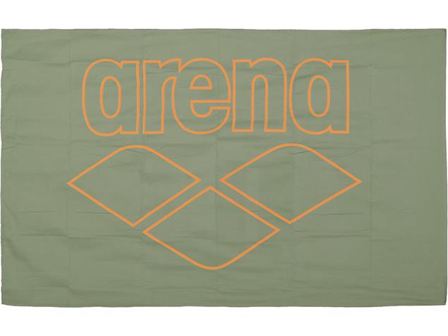 Arena Pool Smart Towel Microfaser Handtuch 150x90 cm - army/tangerine