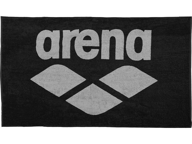Arena Pool Soft Towel Baumwoll Handtuch 150x90 cm - black/grey