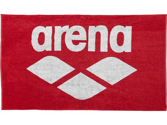 Arena Pool Soft Towel Baumwoll Handtuch 150x90 cm - red/white