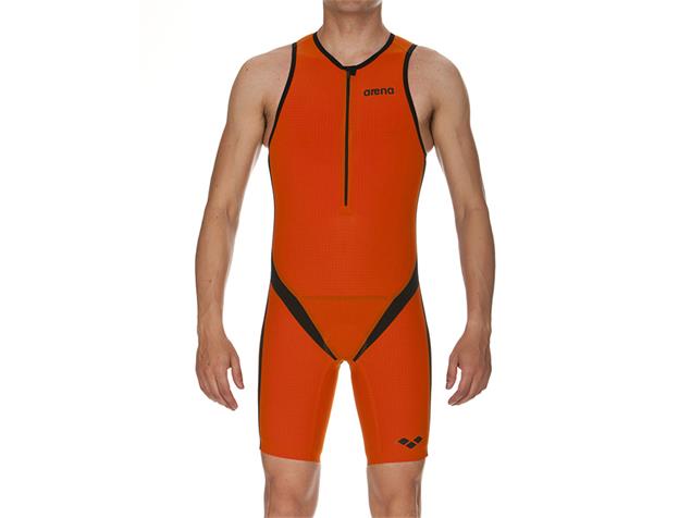 Arena Powerskin Carbon-Pro Trisuit Einteiler Multi Distance, Front Zipper - L orange/black/orange