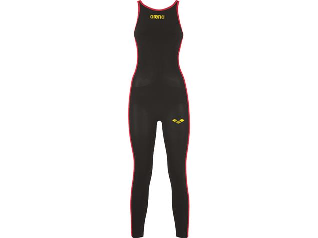 Arena Powerskin R-EVO+ Open Water Women Wettkampfanzug Full Body, Open Back - 28 black/fluo yellow