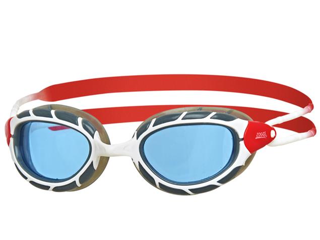 Zoggs Predator Schwimmbrille white-red/tint blue - Small Fit