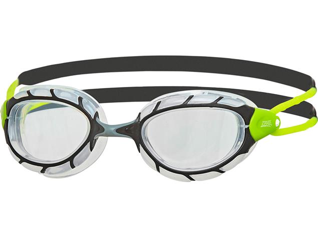 Zoggs Predator Schwimmbrille black-lime/clear - Large Fit