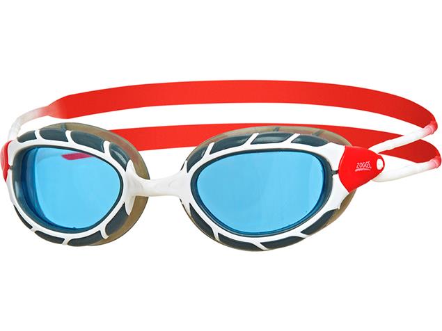 Zoggs Predator Schwimmbrille white-red/tinted blue - Large Fit