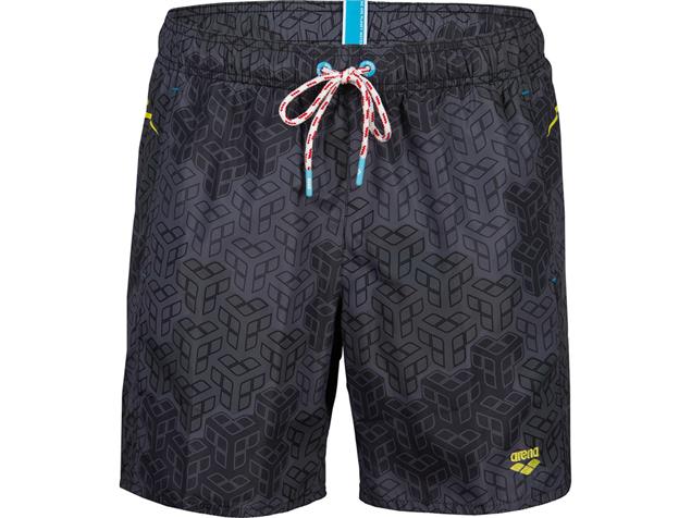 Arena  Pro File Allover Printed  Beach Shorts - XXL black multi/soft green