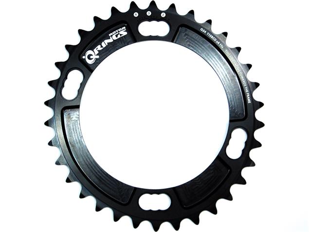 Rotor Q-Ring Kettenblatt schwarz 110er x 4 Shimano Lochkreis - 44 Zähne