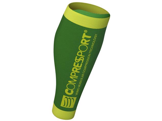 Compressport R2 (Race & Recovery) Calfguards - T2 fluo green/yellow