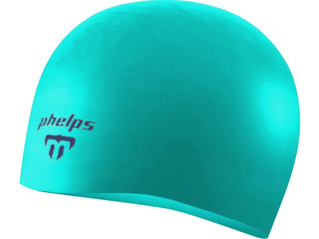 Phelps Race Cap 2.0 Silikon Badekappe - turquoise/navy
