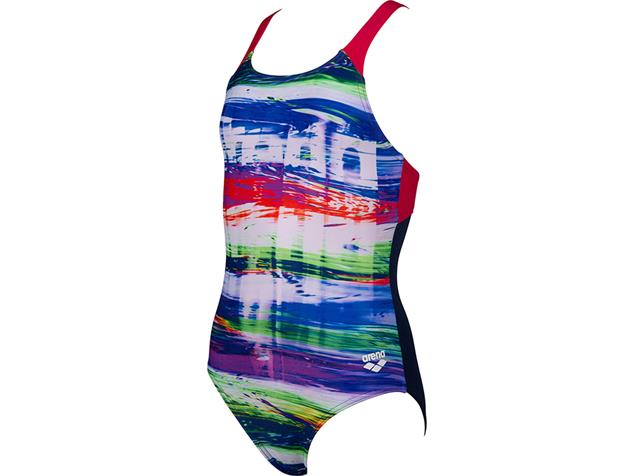 Arena Rainbow Colors Mädchen Badeanzug Swim Pro Back