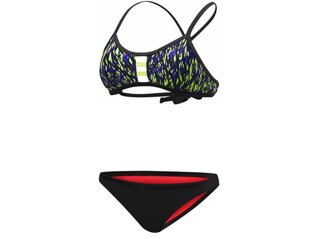 TYR Rasguno Schwimmbikini Pacific Tieback Top + Solid Bikini Bottom black