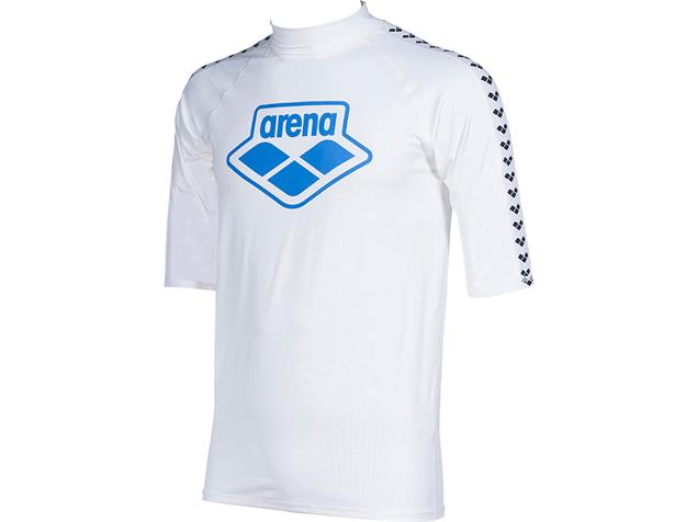 Arena Rash Vest S/S Shirt Men Sun Protection - L white