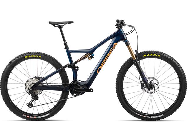 Orbea Rise M10 Mountainbike Elektrorad - S carbon blue/gold