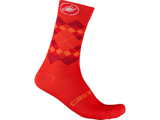 Castelli Rombo 18 Socken - S/M fiery red