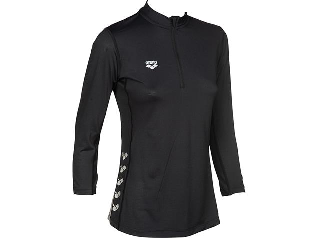 Arena Run Damen 3/4 Sleeve Shirt - S black/dark grey melange