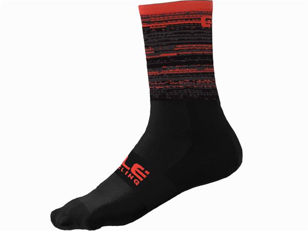 Alé Scanner Socks Socken - M (40-43) black/fluo orange