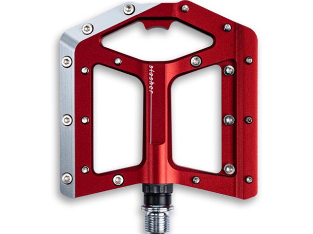Cube Slasher Flat Pedal - red