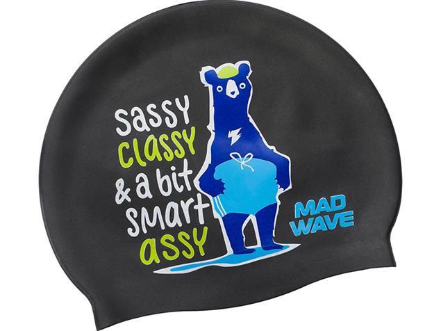 Mad Wave Smart Assy Junior Silikon Badekappe - black