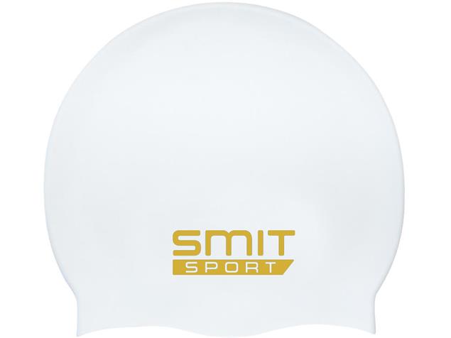 Smit Sport Long Hair Silikon Badekappe - white/gold