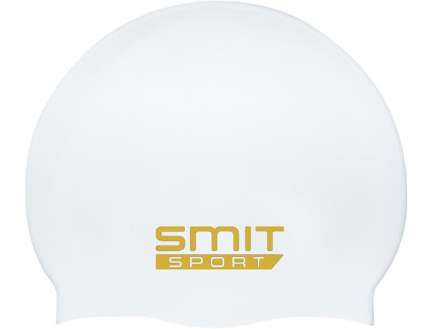 Smit Sport Soft Silikon Badekappe - white/gold