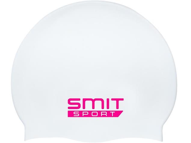 Smit Sport Soft Silikon Badekappe - white/pink