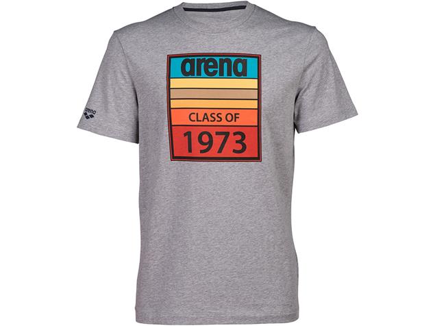 Arena Solid Baumwoll T-Shirt - M medium grey heather/arena 1973