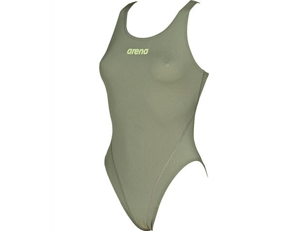 Arena Solid High Badeanzug Swim Tech Back - 36 army/shiny green